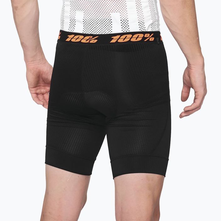 Men's cycling boxer shorts with liner 100% Crux Liner black 2