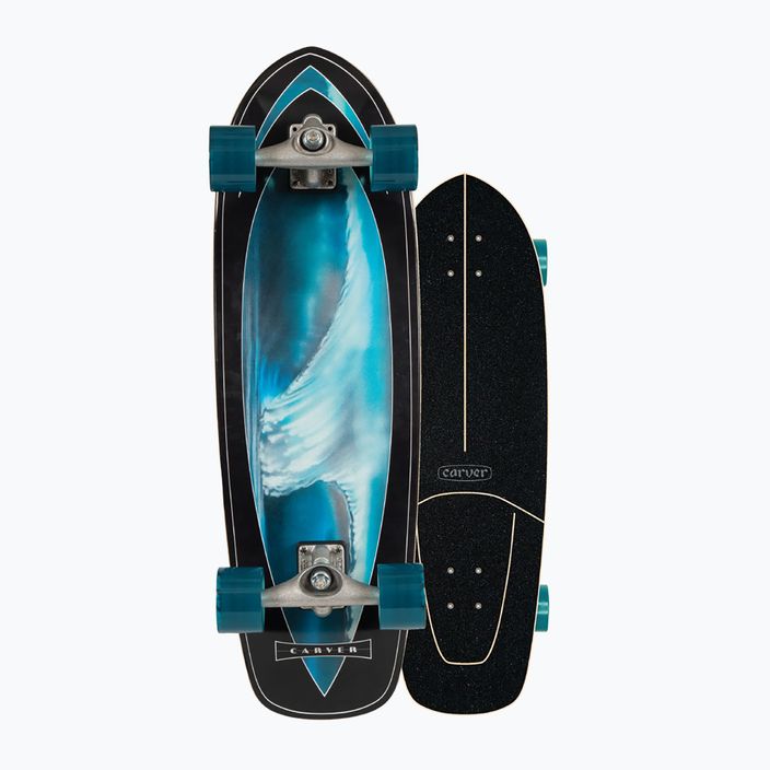 Surfskate skateboard Carver CX Raw 32" Super Surfer 2020 Complete blue/black C1012011064 8
