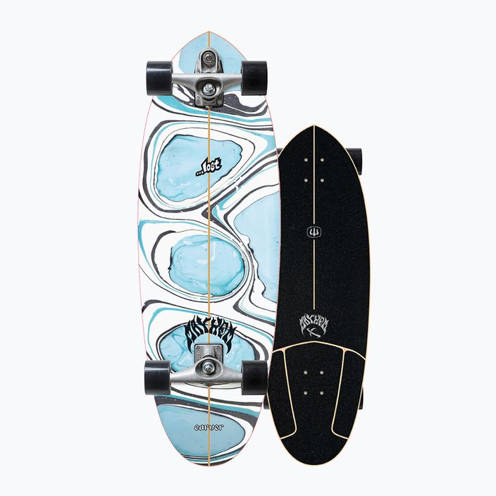 Surfskate skateboard Carver Lost C7 Raw 32" Quiver Killer 2021 Complete blue and white L1013011107 8