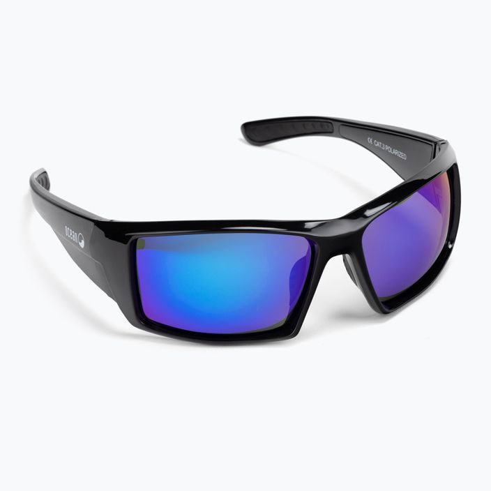 Ocean Sunglasses Aruba shiny black/revo blue 3201.1