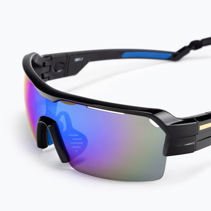 Ocean Sunglasses Race shiny black/revo blue 3801.1X cycling glasses 5