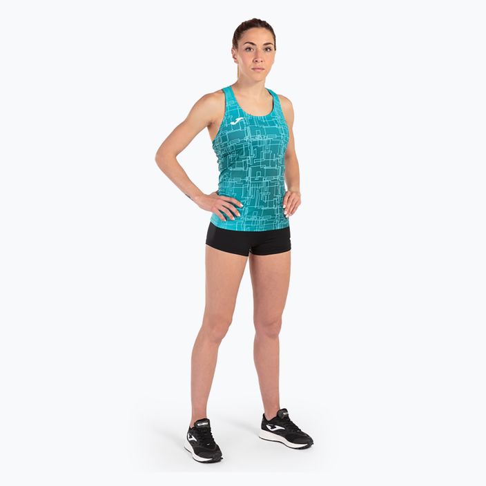 Women's running tank top Joma Elite VIII turquoise 2