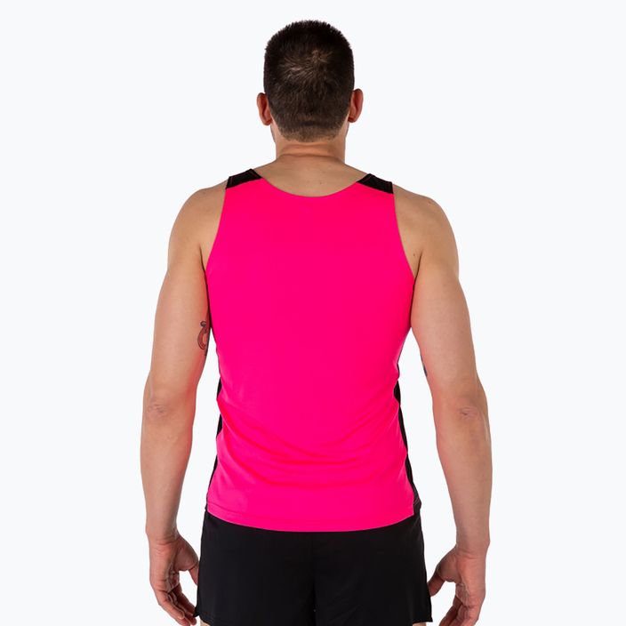 Men's Joma Record II fluor pink/black running tank top 3