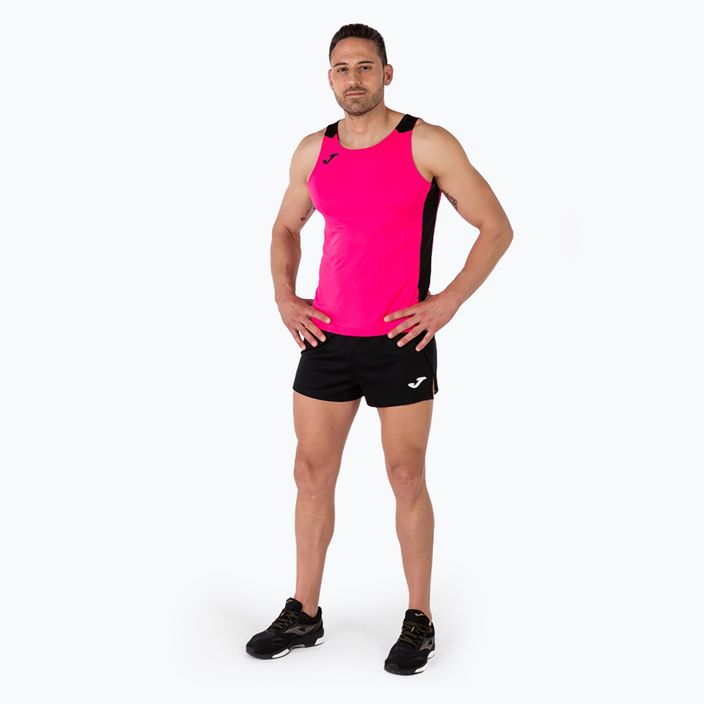 Men's Joma Record II fluor pink/black running tank top 4