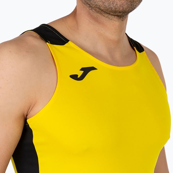 Men's Joma Record II running tank top yellow/black 5