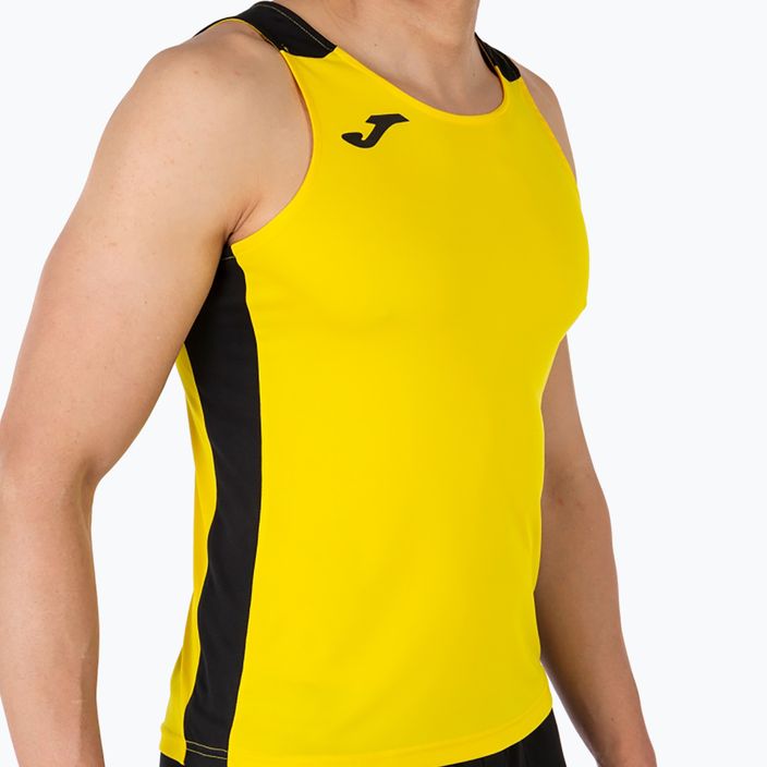 Men's Joma Record II running tank top yellow/black 6