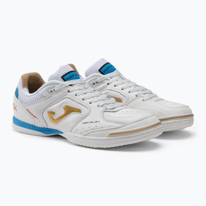 Football boots Joma Top Flex IN white/gold 5