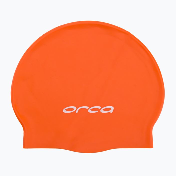 Orca Silicone swimming cap orange DVA000