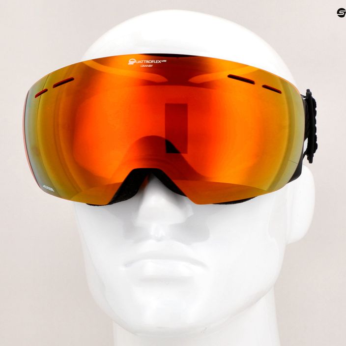 Ski goggles Alpina Granby Q-Lite black matt/red sph 5