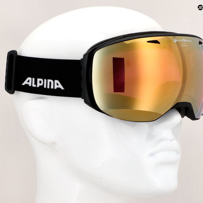 Ski goggles Alpina Big Horn QV black matt/gold sph 4