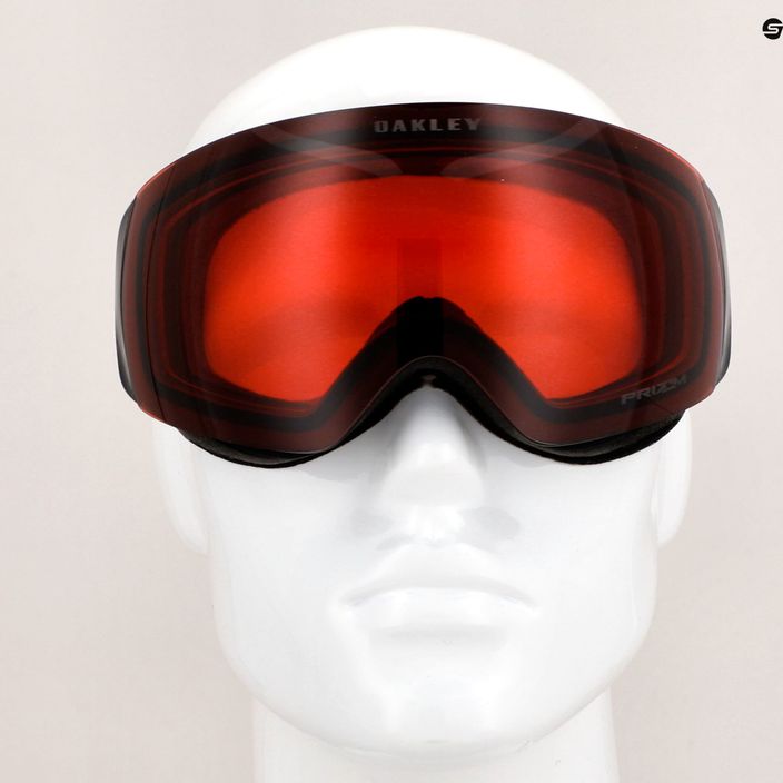Oakley Flight Deck matte black/prizm snow hi pink iridium ski goggles OO7064-44 3
