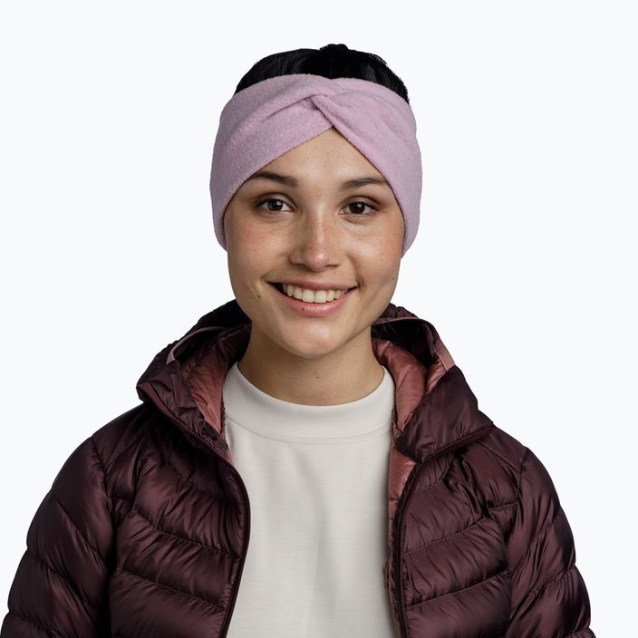 BUFF Merino Fleece lilac sand headband 3