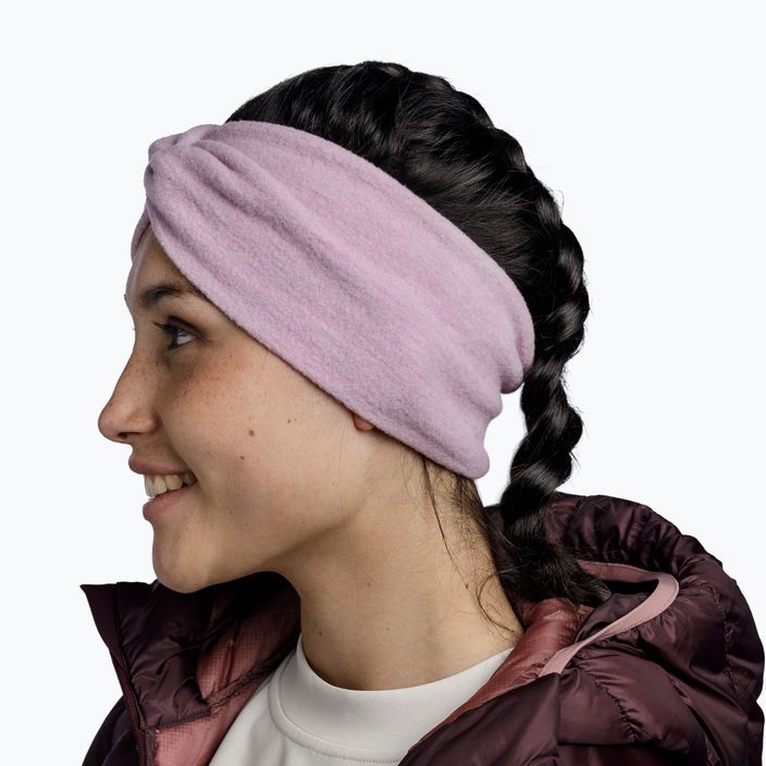 BUFF Merino Fleece lilac sand headband 4