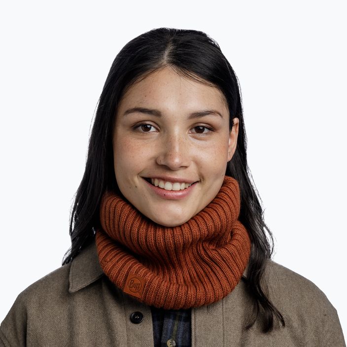 BUFF Knitted Norval cinnamon snood 3