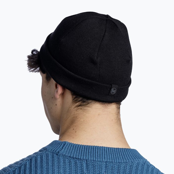 BUFF Knitted Elro black winter beanie 4