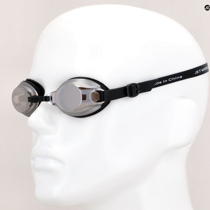 Speedo Jet Mirror black/white/chrome swimming goggles 8-09648F986 7