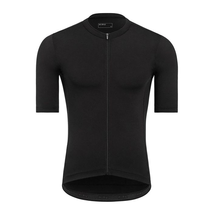 Men's HIRU Core full black cycling jersey 2