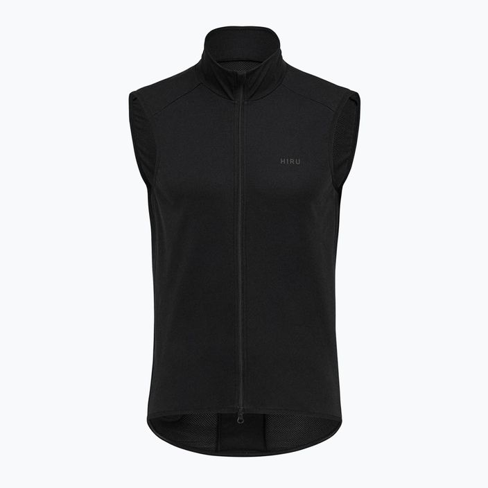 Men's HIRU Advanced Gilet full black cycle waistcoat