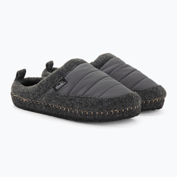 Nuvola Zueco New Wool dark grey winter slippers 4