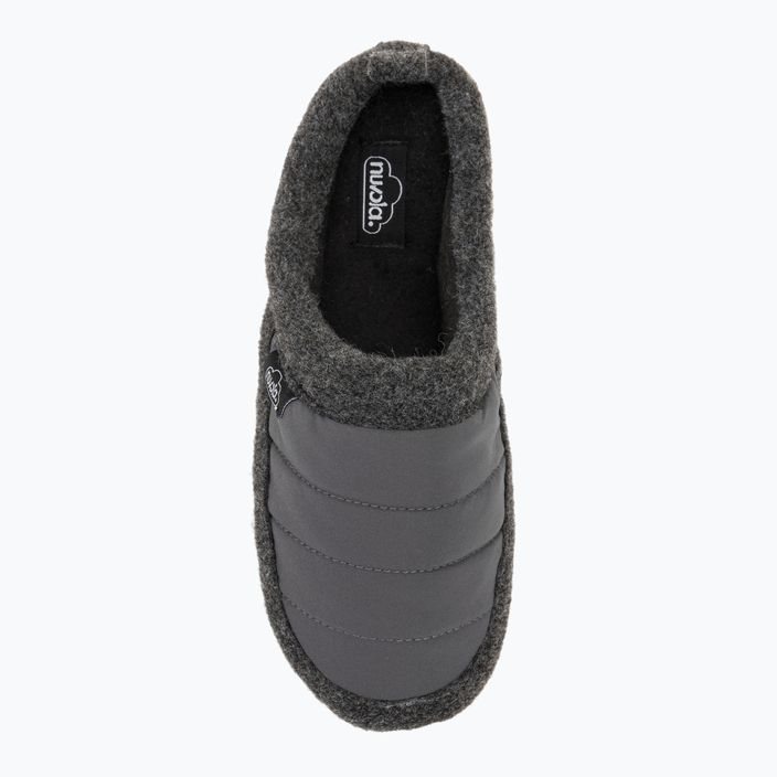Nuvola Zueco New Wool dark grey winter slippers 6