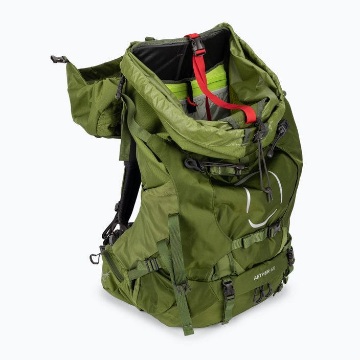 Men's trekking backpack Osprey Aether 65 l garlic mustard green 4