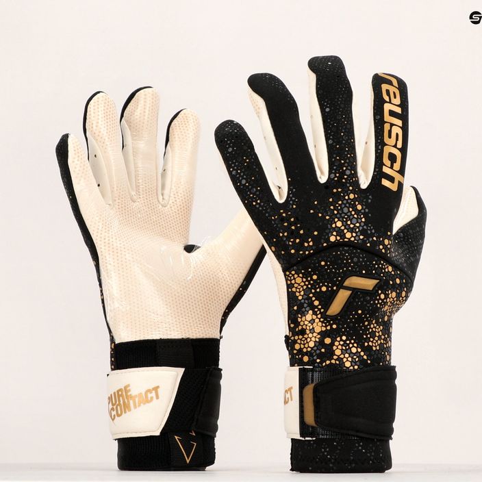 Reusch Pure Contact Gold X GluePrint goalkeeper gloves black and gold 527075-7707 11