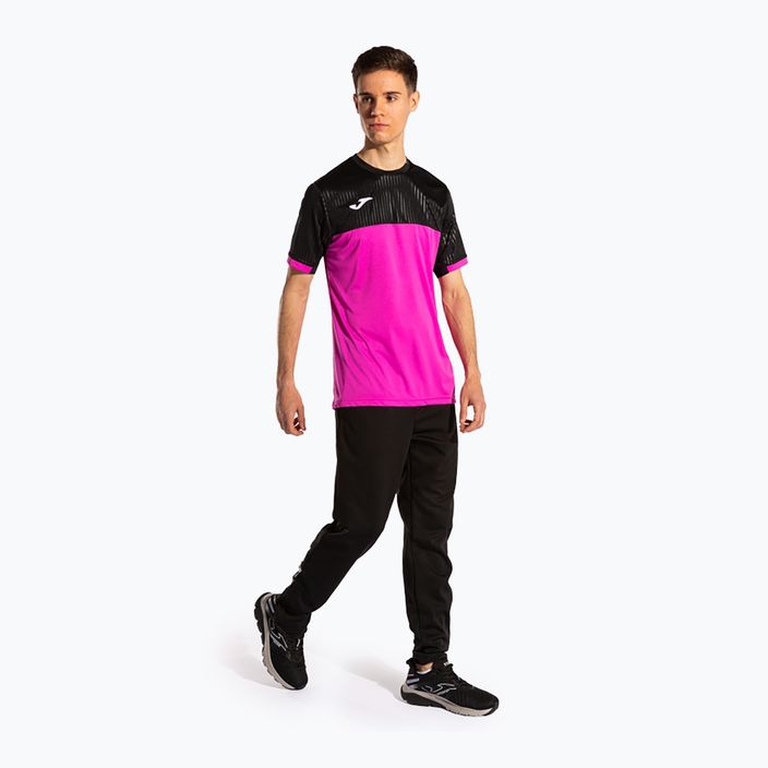 Men's tennis shirt Joma Montreal fluorescent pink/black 2