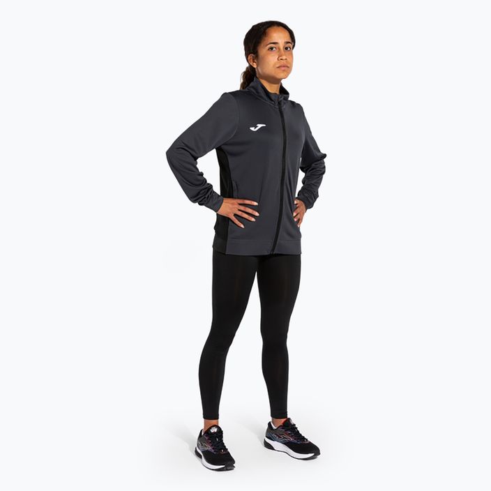 Women's Joma Winner II Full Zip running sweatshirt anthracite 4