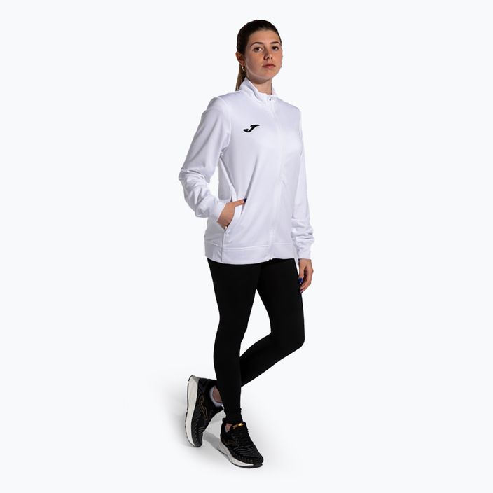 Women's Joma Winner II Full Zip running sweatshirt white 2