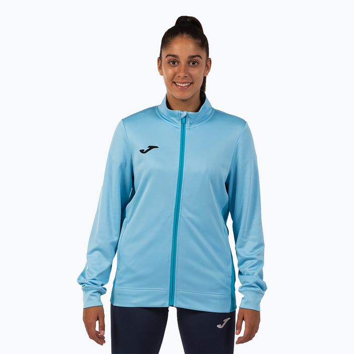 Women's Joma Winner II Full Zip sky blue running sweatshirt