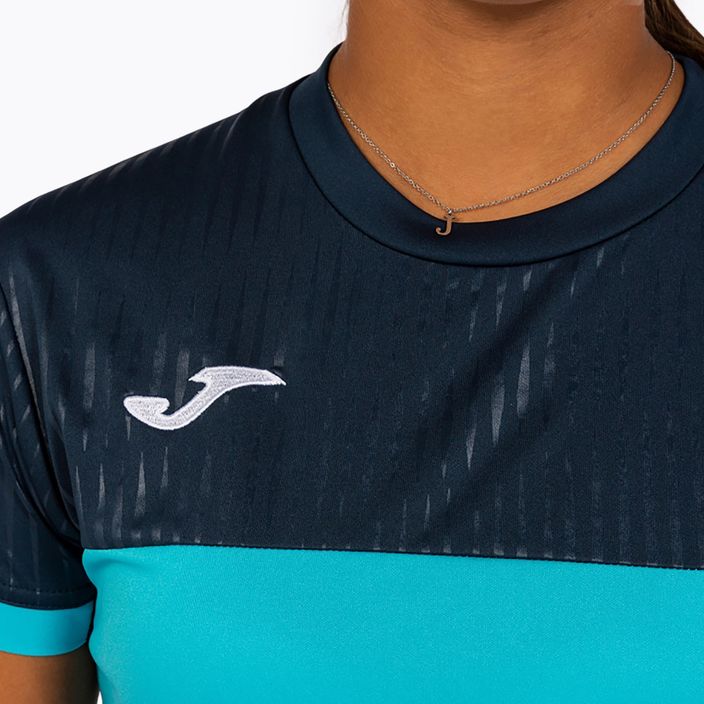 Joma Montreal SS fluor turquoise/navy T-shirt 4