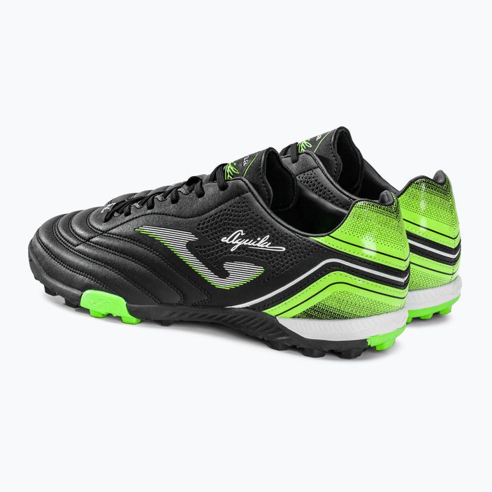 Men's Joma Aguila TF football boots black/green fluor 3