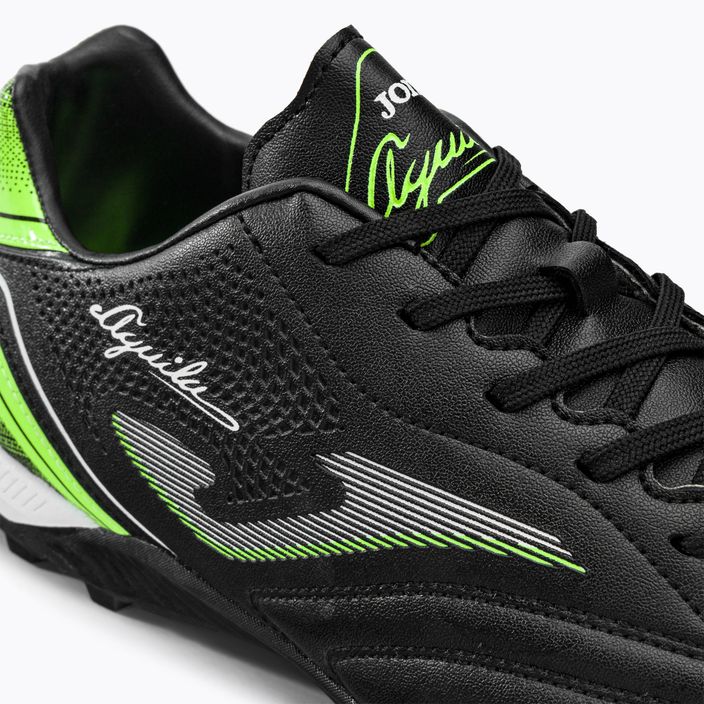 Men's Joma Aguila TF football boots black/green fluor 9