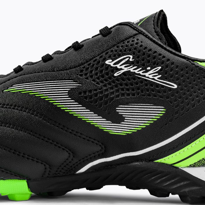 Men's Joma Aguila TF football boots black/green fluor 10