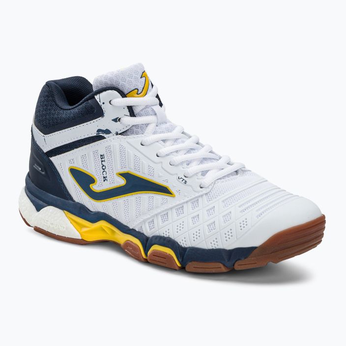 Joma men's volleyball shoes V.Block 2202 white and navy blue VBLOKW2202
