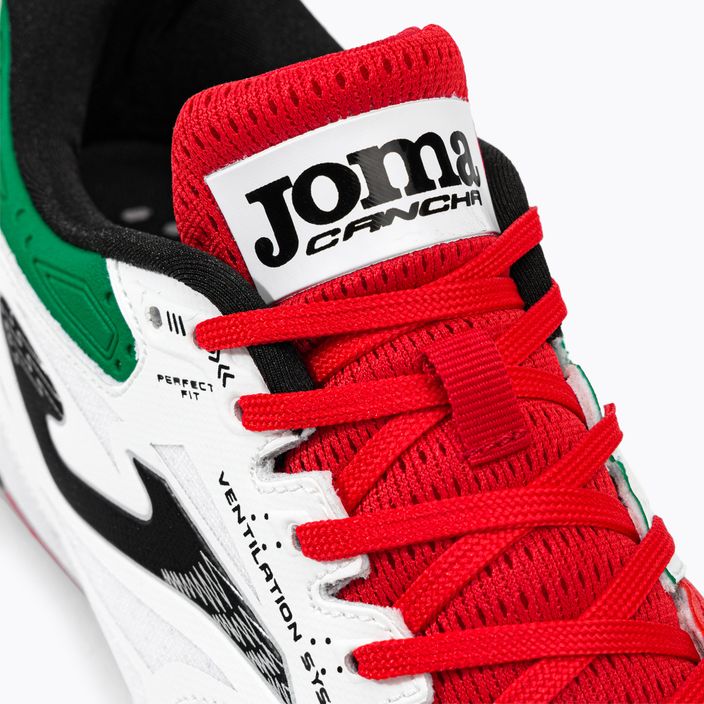 Men's Joma Cancha TF football boots red/white/green 7