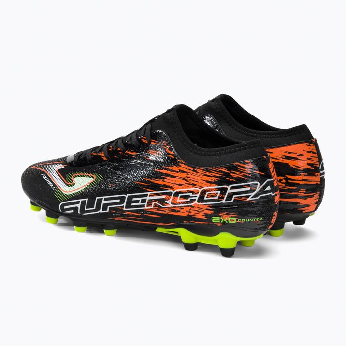 Joma Super Copa FG black/coral men's football boots 3