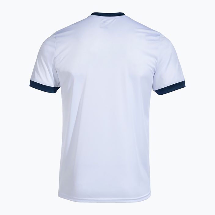 Men's tennis shirt Joma Court white/royal 2