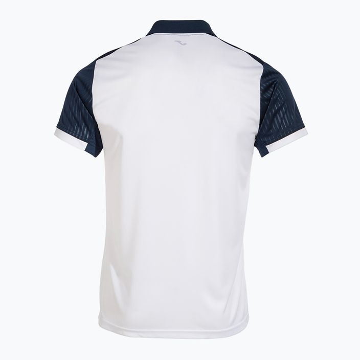 Men's Joma Montreal polo shirt white/navy 3