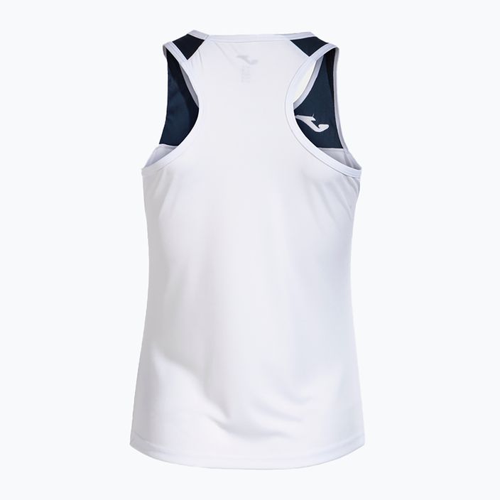 Women's tennis shirt Joma Montreal Tank Top white/navy 2