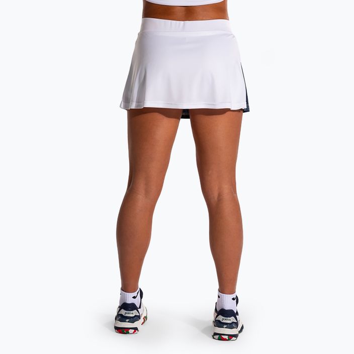 Women's tennis skirt Joma Montreal white/navy 4