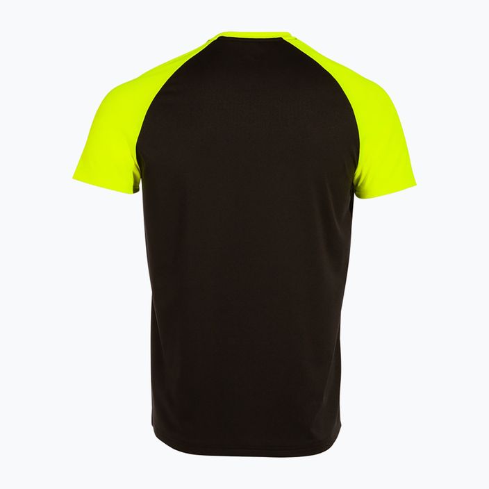 Men's Joma Elite X black/fluor yellow running shirt 2