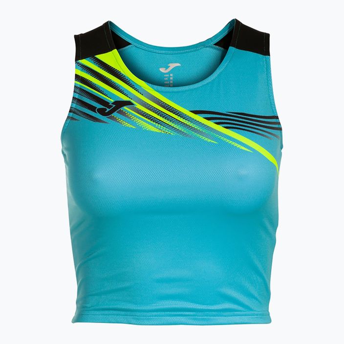 Women's running top Joma Elite X fluor turquoise/black 6
