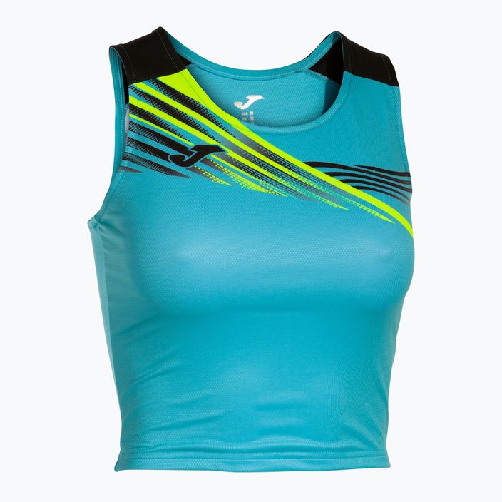 Women's running top Joma Elite X fluor turquoise/black 8