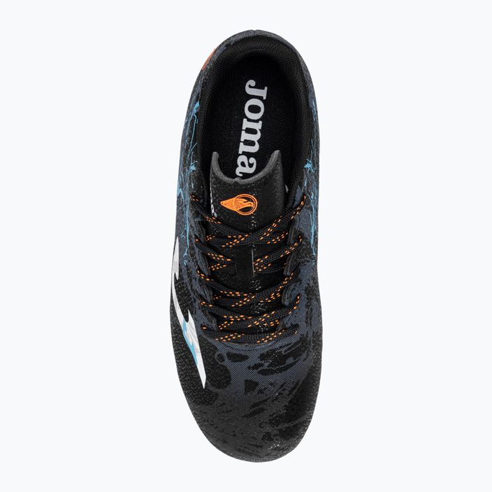 Children's football boots Joma Super Copa Jr AG black/turquoise 6
