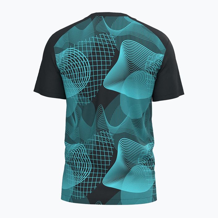 Joma Challenge men's tennis shirt black/turquoise 2