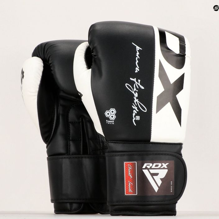RDX REX F4 white and black boxing gloves BGR-F4B-10OZ 8