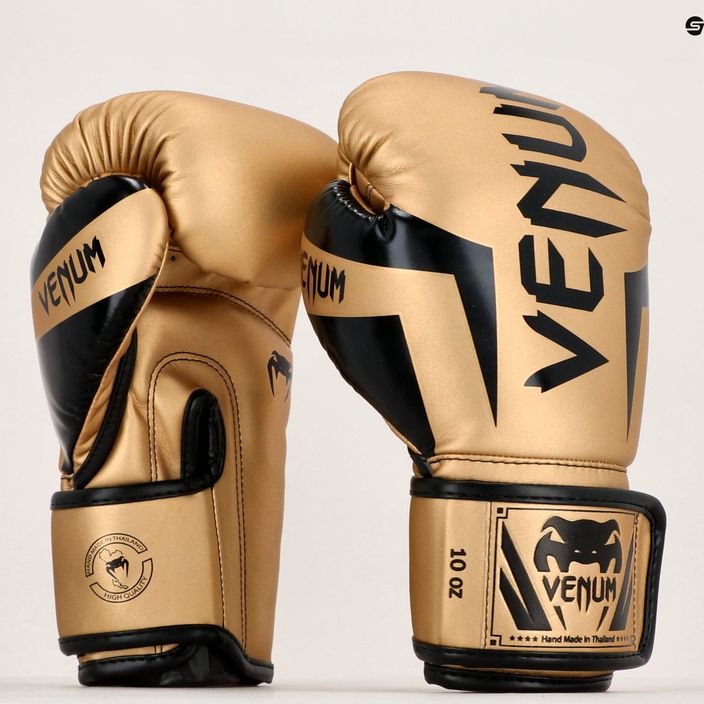 Venum Elite men's boxing gloves gold and black 1392-449 13