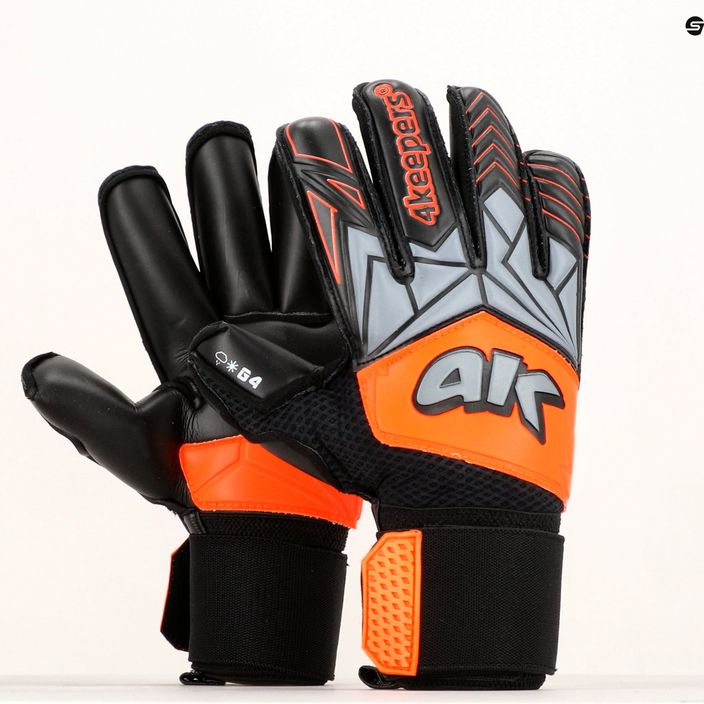 4Keepers Force V3.23 Rf goalkeeper gloves black and orange 5
