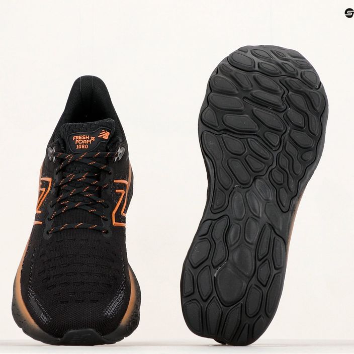 New Balance 1080V12 black / orange men's running shoes 11